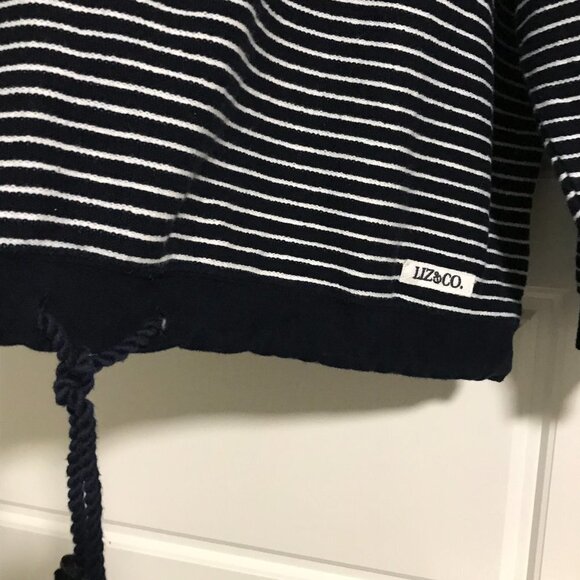 Liz & Co Navy stripe cotton pullover - Ladies Large - Picture 10 of 10